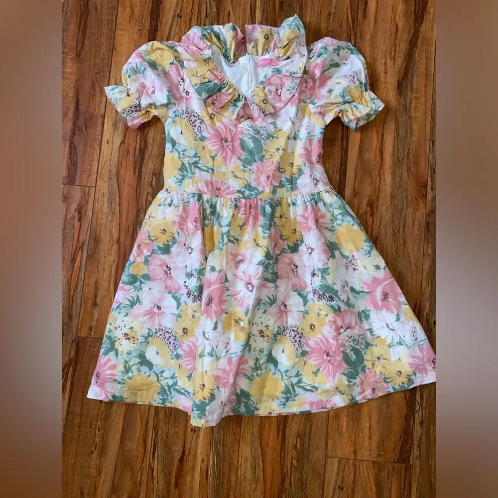 Peppermint Multicolor Floral Dress sz 10(kids)